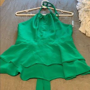 Green halter top